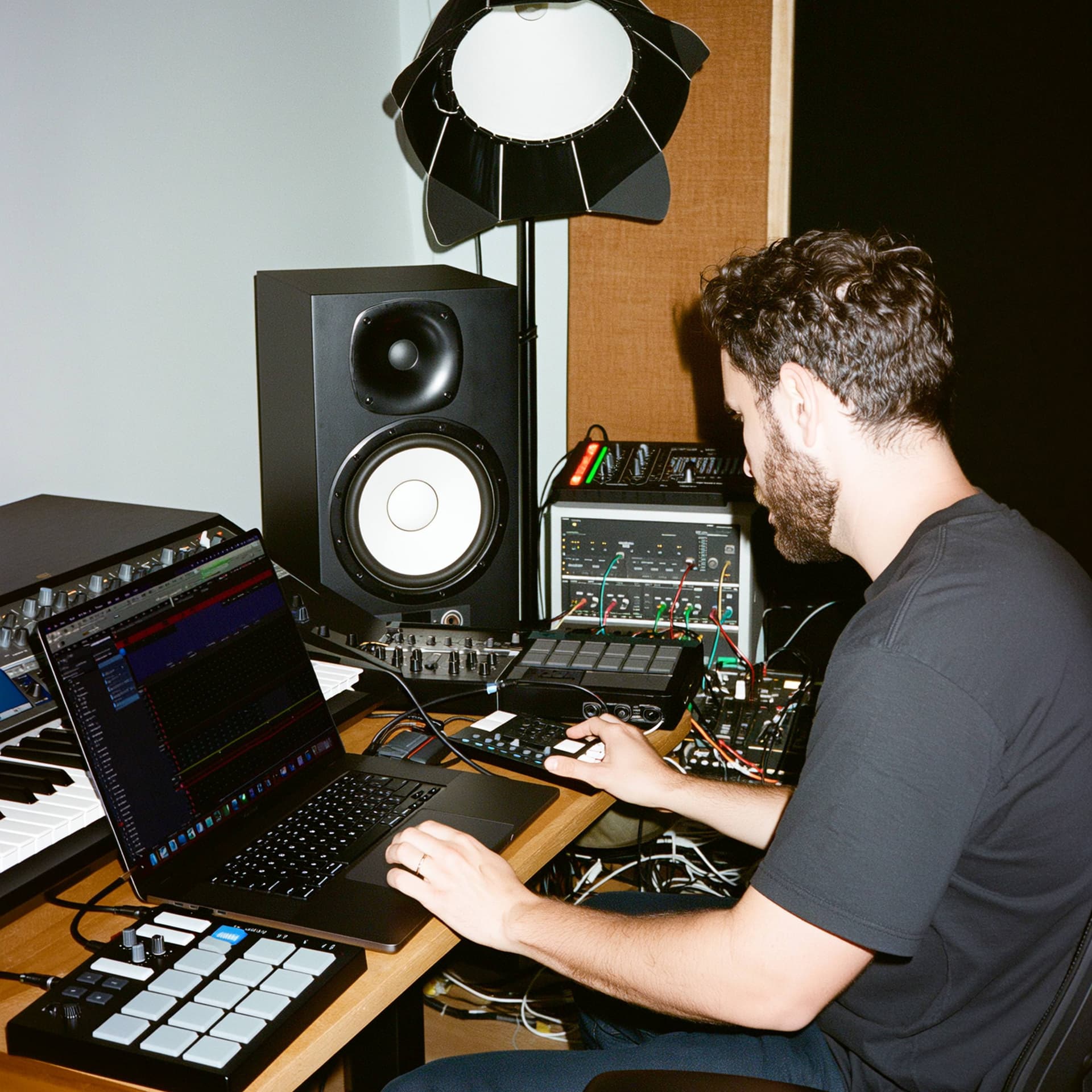 Professional producer at work